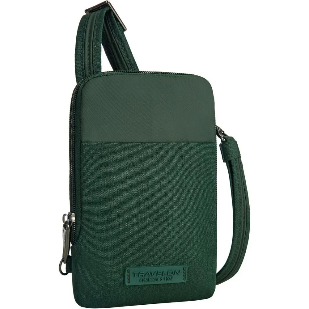 Women's Forest Heather Polyester Anti-Theft Metro Stadium Mini Imported Zipper